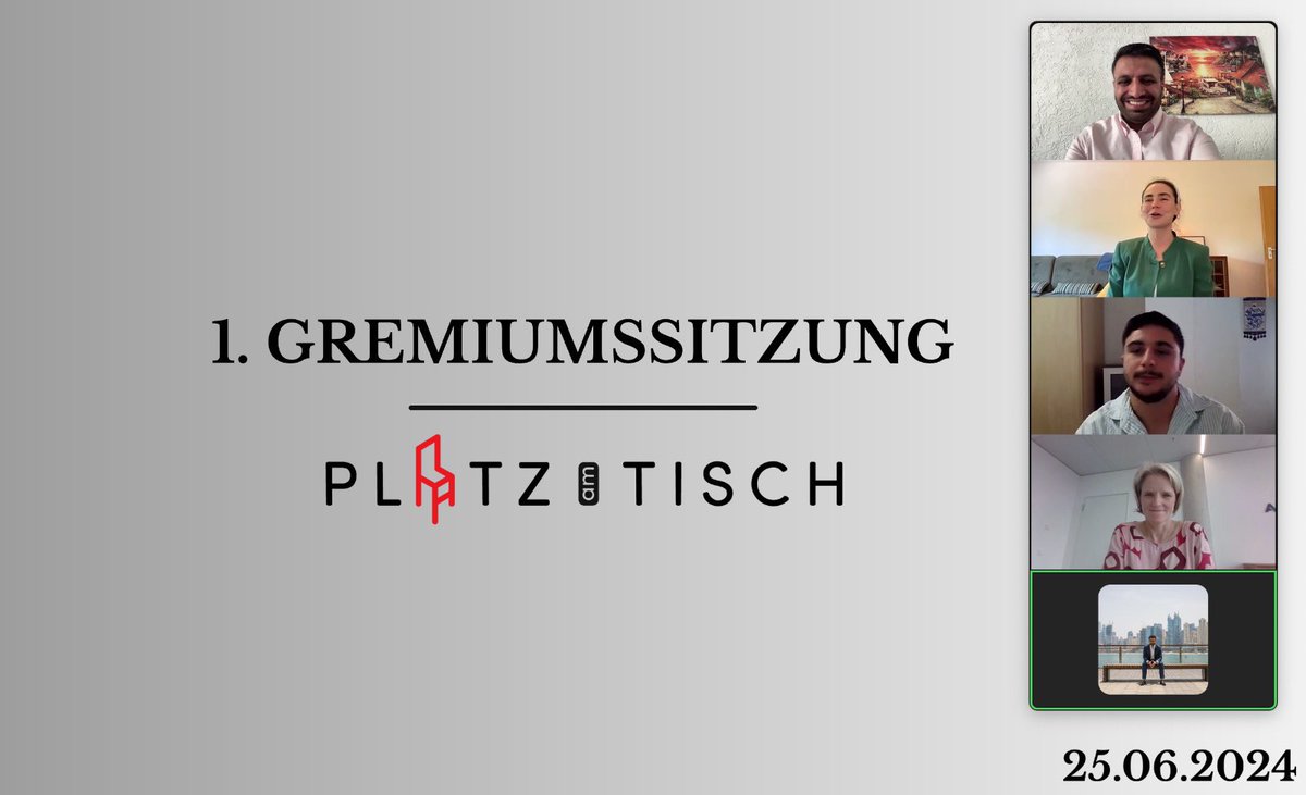 platzamtisch's tweet photo. 🌟ERSTE GREMIUMSSITZUNG🌟

Diese Woche hielten wir unsere erste Gremiumssitzung ab, in der wir unsere vierjährige Geschichte und unsere zukünftigen Projekte präsentierten, führten wir äußerst produktive Diskussionen. Herzlichen Dank🙏🚀🎯

#gremium https://t.co/RnPYF1kPI9