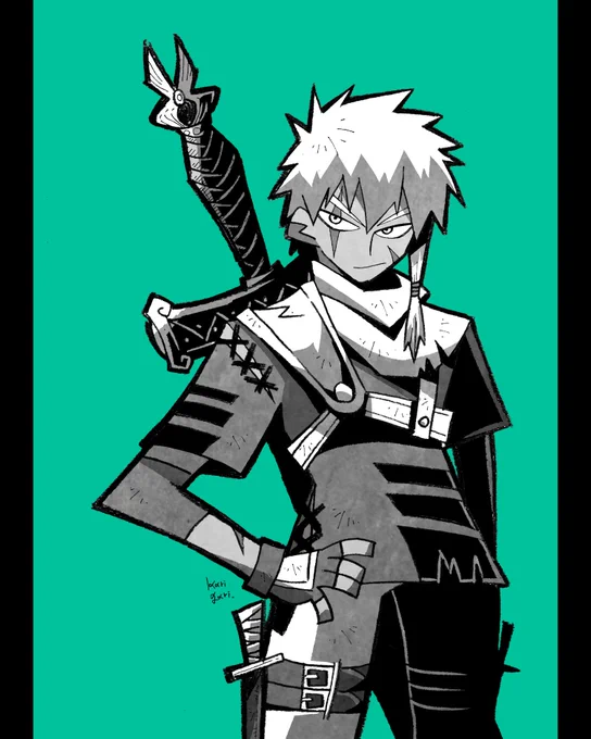 褐色の剣士 #一次創作 #originalcharacter