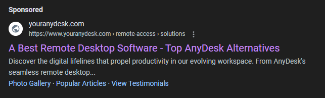raghav127001's tweet photo. #batloader spreading through #fake #anydesk #malvertisment
hxxps://youranydesk.com/?gad_source=1&gclid=EAIaIQobChMIis2ej-eRhwMVbXFHAR0mmQBtEAMYAiAAEgImvPD_BwE
Installation-V9.4.msix:
https://t.co/XBEuuLdNma
Uses Pyarmor pro to for evasion
Reference: https://t.co/fixupgOmGv https://t.co/3eMmqPAJLZ