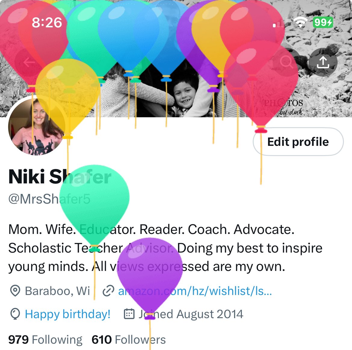 It’s my balloon day! Cheers to 42 🥂