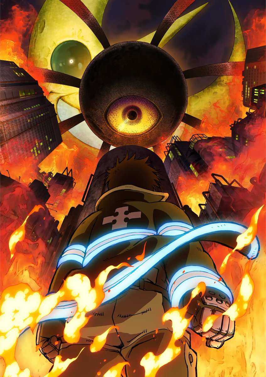 Mattgamer003's tweet image. FIRE FORCE SEASON 3 KEY VISUAL IN HIGH QUALITY WITH NO TEXT