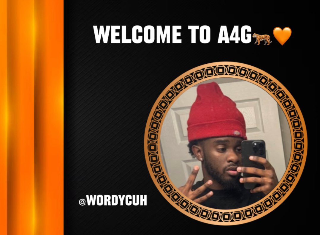 Glad to welcome @WordyCuh to the family of A4G🐅🧡