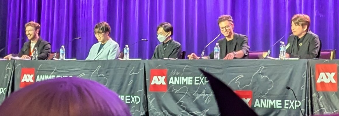 NovelStrumpet's tweet photo. #blackbutlerpublicschoolarc panel at #aniemexpo with @CDawgVA, Yoshito Ito, Kenjiro Okada and #sebastianmichaelis himself Daisuke Ono!!! I was so happy 🥰. And they announced Emerald Witch Arc in 2025!!!! Tears of joy!!! 😭😭😭 https://t.co/D8U4HuGH6m
