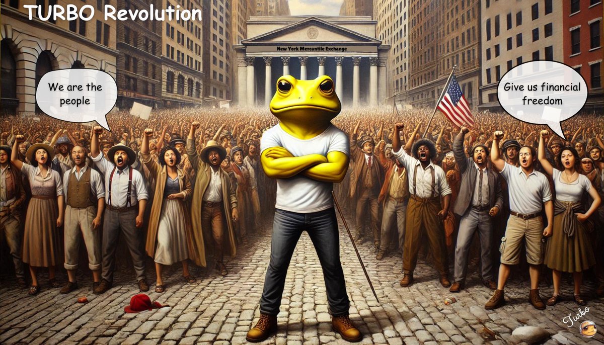 🚀 $TURBO Revolution! 🚀 

Our collective strength, holding on to our bags, and growing wallets mean $TURBO's trajectory will inevitably reach the top of the charts! 💪

We're the underdogs shocking the world 📈

#TurboToken #TurboRevolution