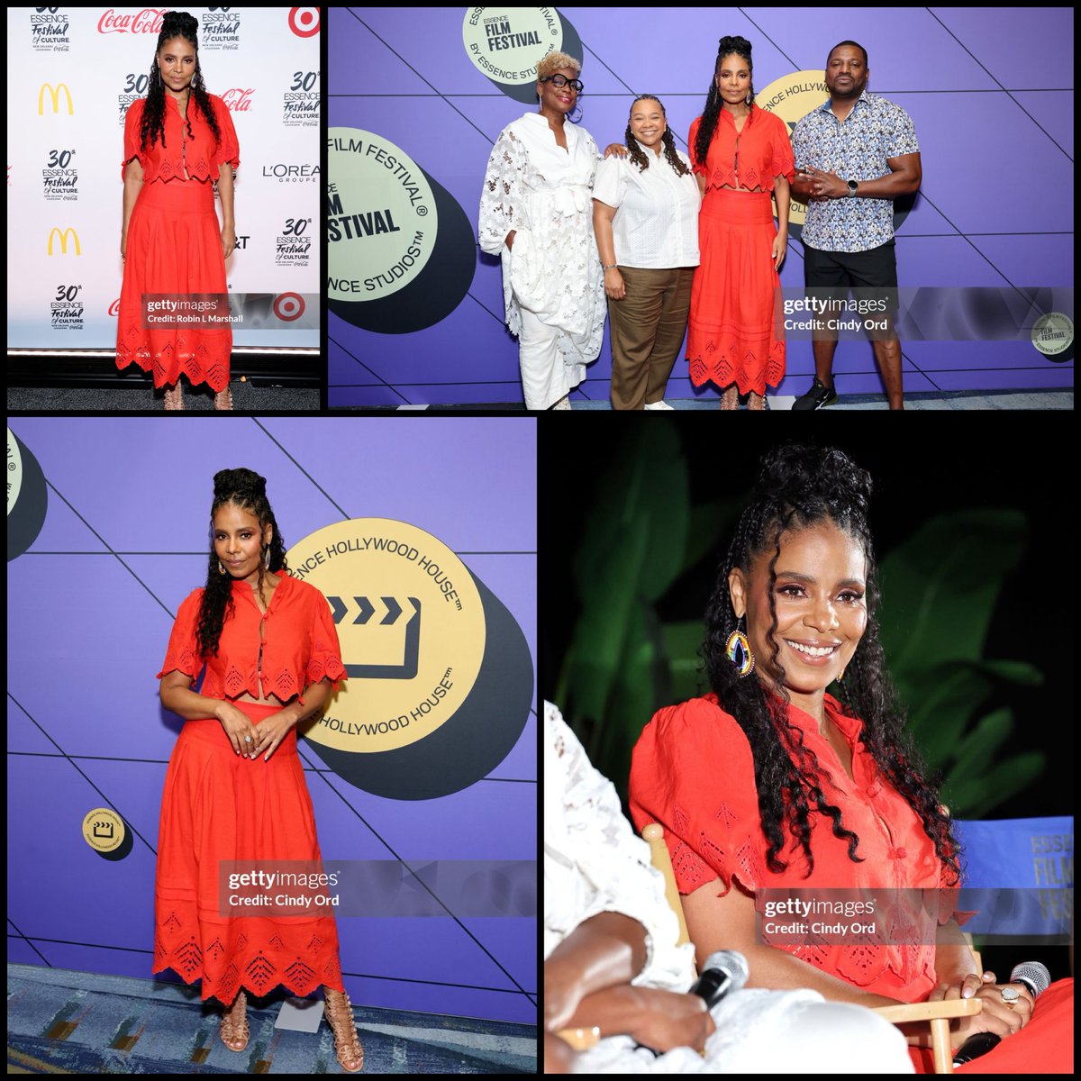 Kailah_Uhura's tweet photo. Sanaa Lathan at #ESSENCEFest with her cast mates Aunjanue Ellis-Taylor &amp; Mekhi Phifer and Director Tina Mabry from #TheSupremesFilm coming out Aug 23 on @hulu @searchlightpics #ESSENCEFest30 https://t.co/3P9WmUrZ8T