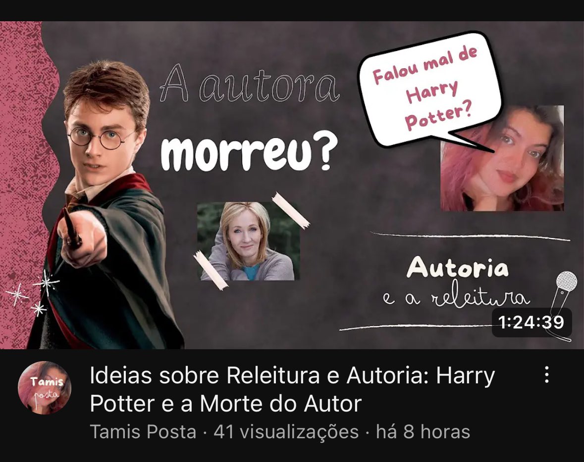 acasaelefante's tweet photo. GENTE, a @tamissgarcia acabou de começar um canal no YouTube e tá falando de Harry Potter! Corre lá ver e se inscreve! https://t.co/J2N3AUa9BX https://t.co/OEzvWWx7QO