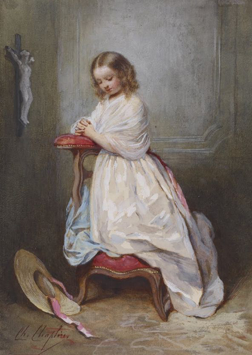 シャルル・シャプラン『白いドレスの少女』1860年頃 ウォルターズ美術館