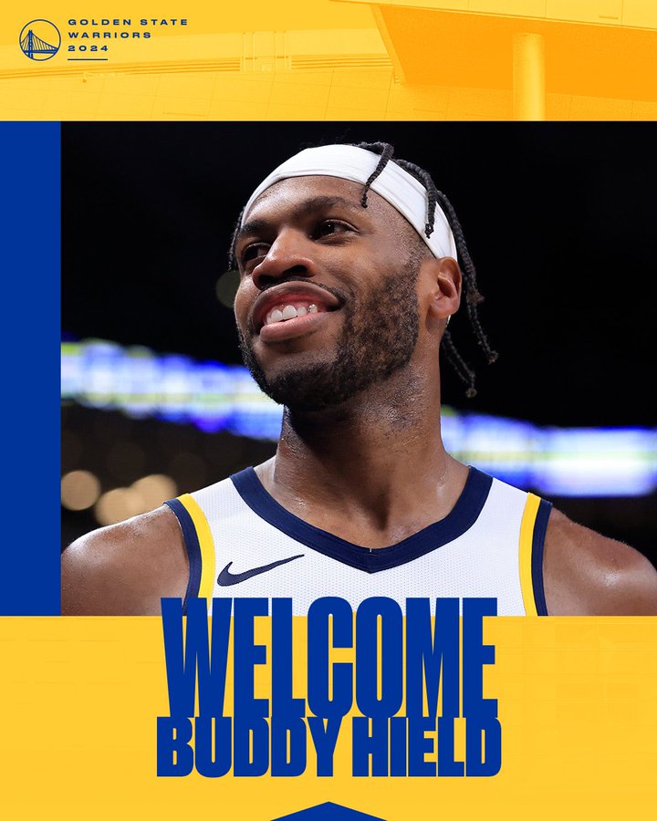 Buddy Hield, el fichaje principal de los Warriors en la agencia libre 2024. Foto: Twitter - Warriors.