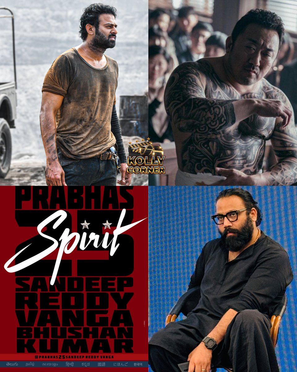 Exclusive Buzz : 

South Korean actor #MaDongSeok playing antagonist role in #Prabhas - #SandeepReddyVanga's upcoming Pan Asia Film #Spirit 🤯

Team has already mentioned it will be released in Chinese and Korean language along with Indian languages 🔥

Next box-office hunting🥵