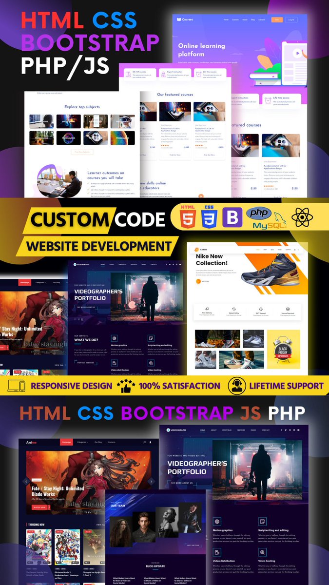 fivzaz's tweet image. I will do custom code website development html css javascript, php web developer
#CustomCodeWebsiteDevelopment #HTMLCSSJavaScript #PHPWebDeveloper #WebDevelopmentExpert #CodeYourDreamWebsite
go.fiverr.com/visit/?bta=987…