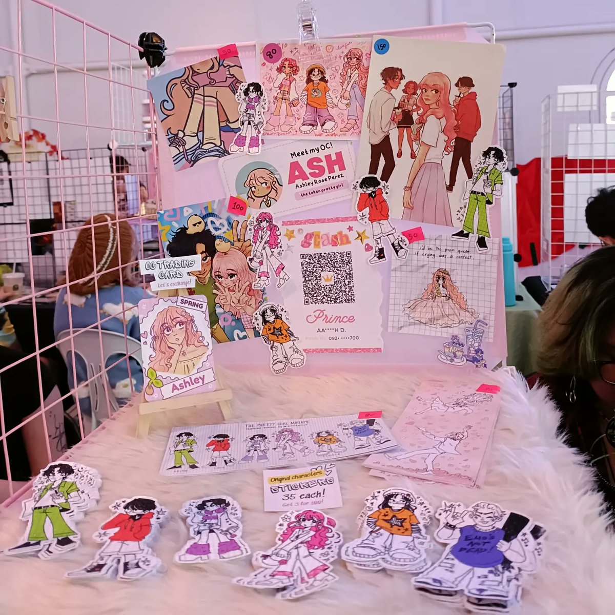 have a tour of my table setup for POTA: Originals for this weekend!! we open til 8 pm at Centris Elements today! ๐๐โจ
let's trade OC cards too!