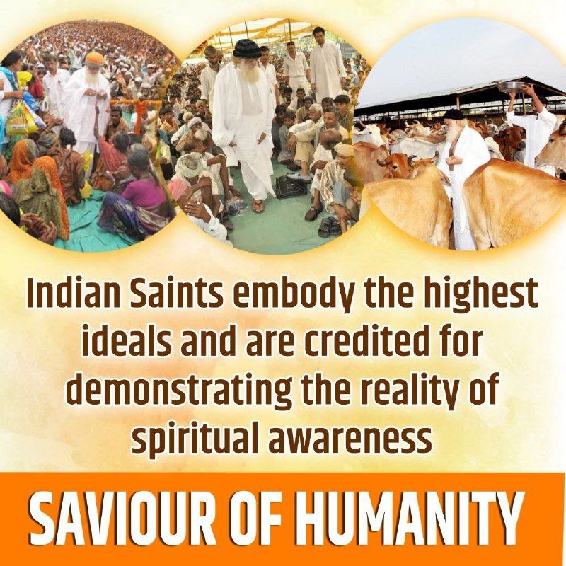 #धर्म_रक्षक_संत 
Sant Shri Asharamji Bapu Guiding Society for 57+ yrs

He explained the glory of Hinduism to the whole society through His satsangs n brought back lakhs of converted Hindus through many initiatives. He explained d importance of गौ सेवा by opening many cow shelters