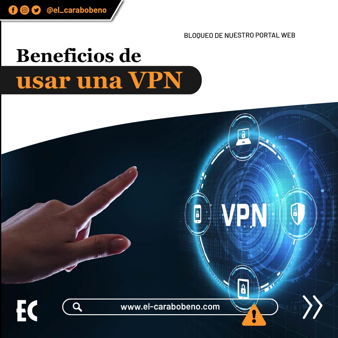 el_carabobeno's tweet photo. ¿Sabías que al usar una VPN tienes más privacidad al momento de navegar en Internet? Vence la censura, instala en tu computador o celular una VPN #elcarabobeño #EC90años #carabobo #noticias #DDC #vencelacensura #vpnN https://t.co/V5xd6lW64v