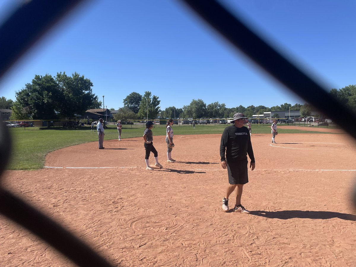 VendettaReeder's tweet photo. Down to our last out and the last strike and down by two, Mykhel Dineyazhe (‘27) hits a two-run triple to tie the game and send us to extras. @HaskellSoftball @TBird_Athletics @ParkBuccaneerSB @MVtorosoftball https://t.co/QhG0pzaAMJ