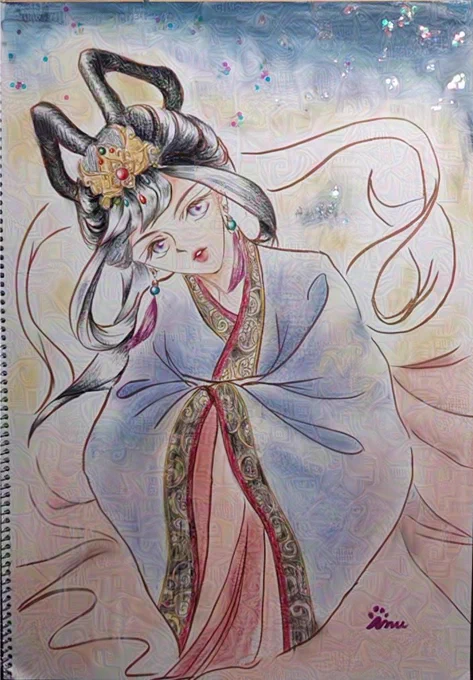 #七夕 #棚機 #織姫 #イラスト 今日は逢えそうなふたりですね (過去絵で参加)
