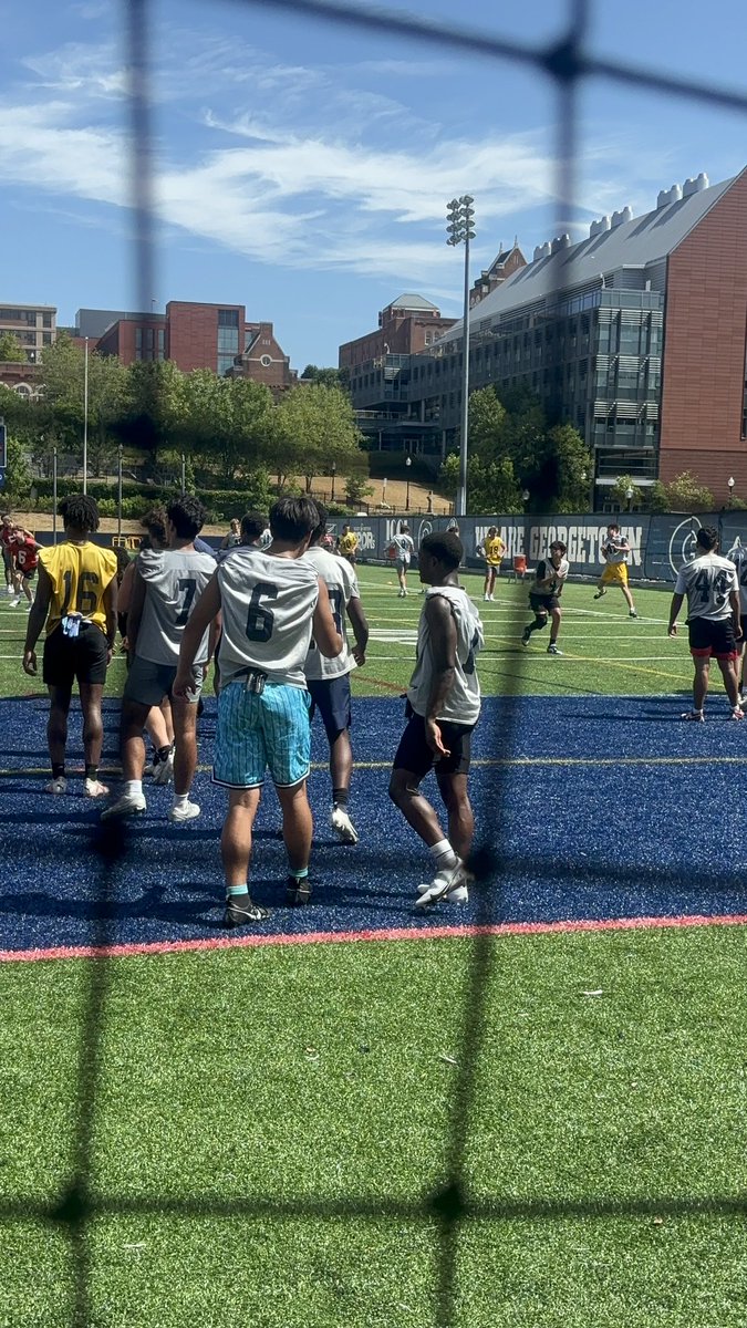 codyarevalo2's tweet photo. I had a great day at the Georgetown Football camp, and I’m very thankful for everything that was taught to me by the coaches and I’m excited to learn more and put in the work. @AboutUOutreach @Coachlanese13 @CoachAlexCoombs @CoachAmoako https://t.co/EhCM6Utzo4