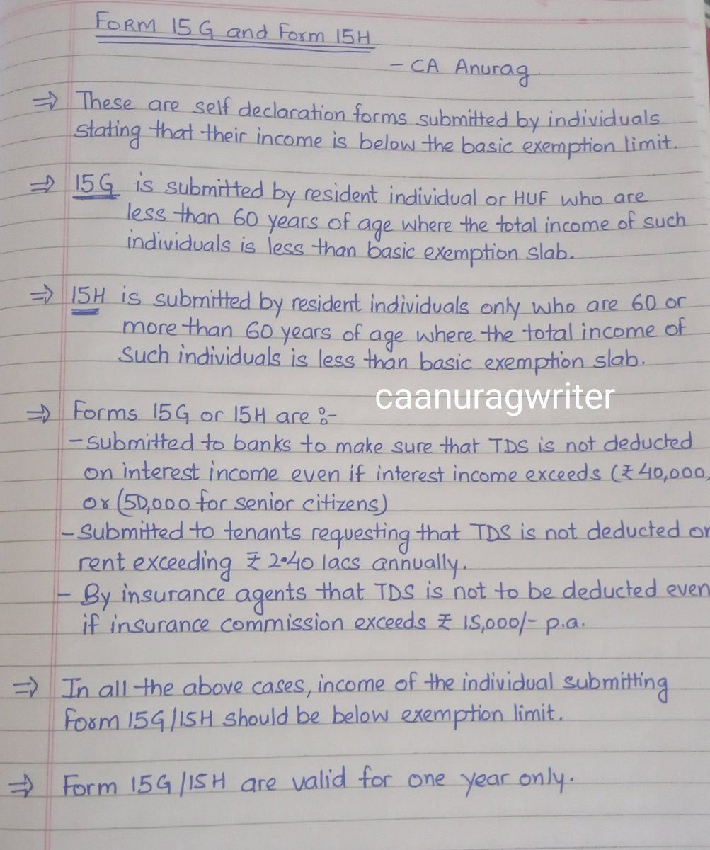 caanuragwriter's tweet photo. Form 15G and Form 15H https://t.co/xSfA8FK9dp