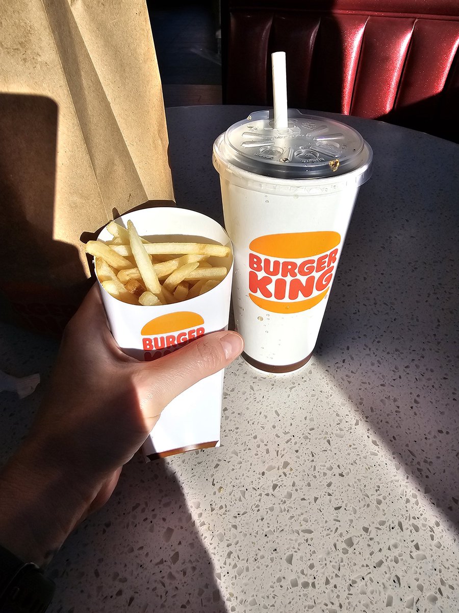 theangelbird's tweet photo. Seriously @BurgerKing these are large fries? Wellington airport. Last time I pop here before a flight.. https://t.co/UqlBTjg3VB