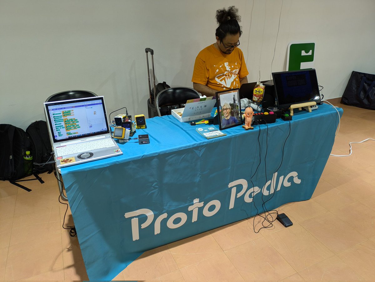 610t's tweet image. #TechSeeker #ProtoPedia ブースで、 #ｽﾀｯｸﾁｬﾝ お世話になってます!!