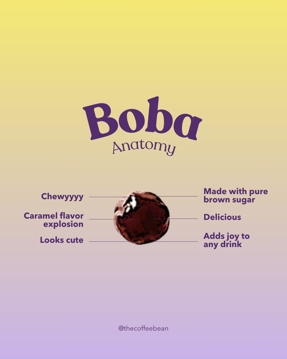 In case you were wondering what our sweet, chewy little pearls of joy are made of... 🤩

P.S. Did you know you can add boba to ANY drink on our menu? 😱

#HowDoYouBoba
