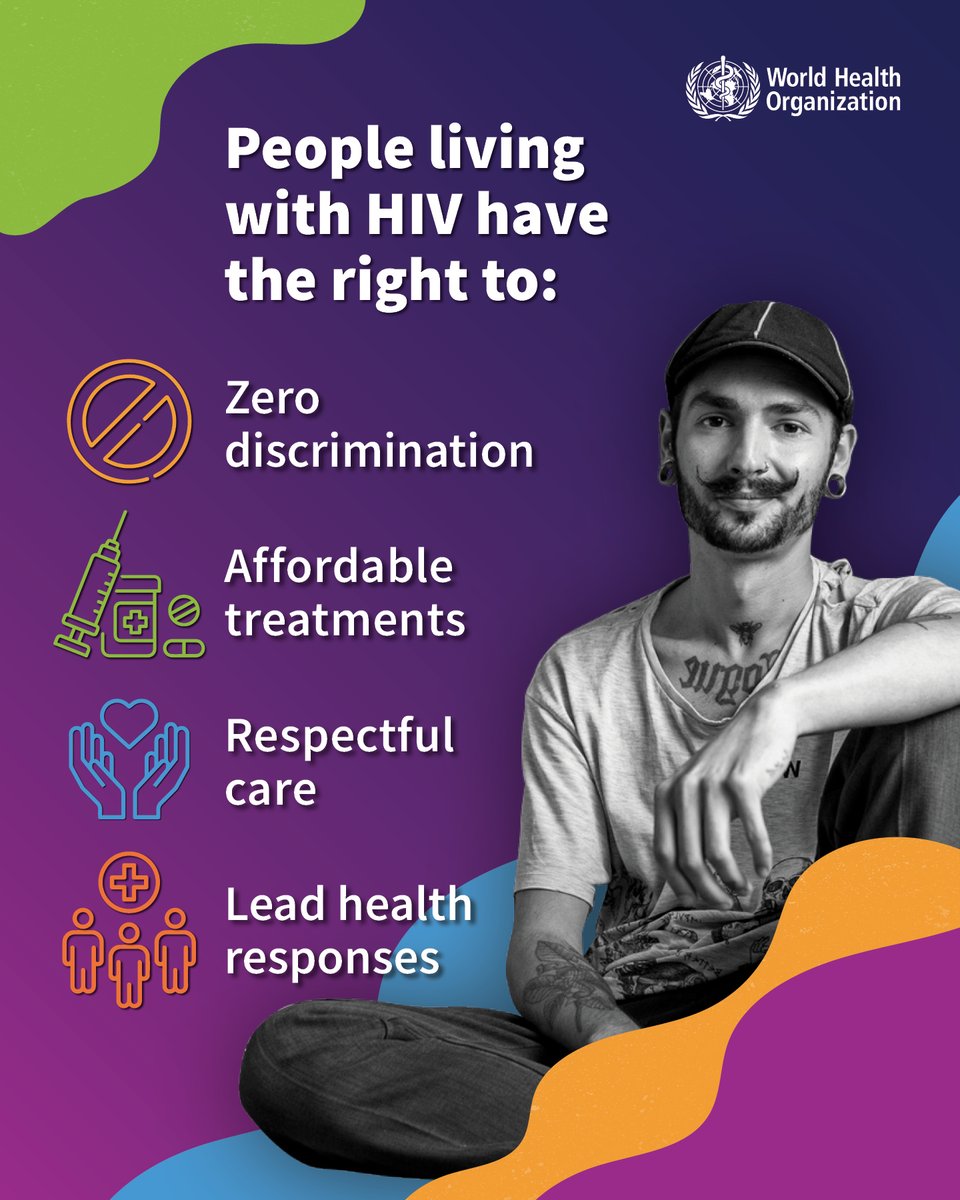 #MyHealthMyRight means anyone living with HIV has access, without discrimination, to the health services they need.

No excuses.

HIV testing, prevention, treatment and care must be available to everyone, everywhere. #HealthForAll