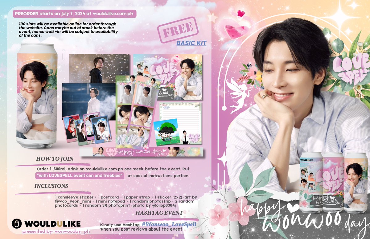 ‼️Preorder is currently ongoing!! Visit wouldulike.com.ph to order before it gets soldout! Read the instructions below. 

#Wonwoo_LoveSpell