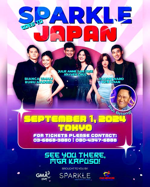 Excited na sina Sparkle stars #JillianWard, #KenChan, and #BetongSumaya sa nalalapit na #SparkleWorldTour2024 na gaganapin sa Tokyo, Japan sa September 1.

gmanetwork.com/entertainment/…