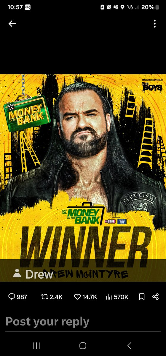 rwright3593's tweet photo. @WWE Drew McIntyre 413 4 time losing championship 1 man and 3 months https://t.co/PIYErztULF