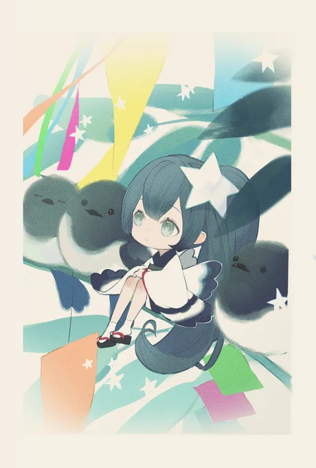 みんなの願い事が叶いますように…#七夕2024 #七夕イラスト 