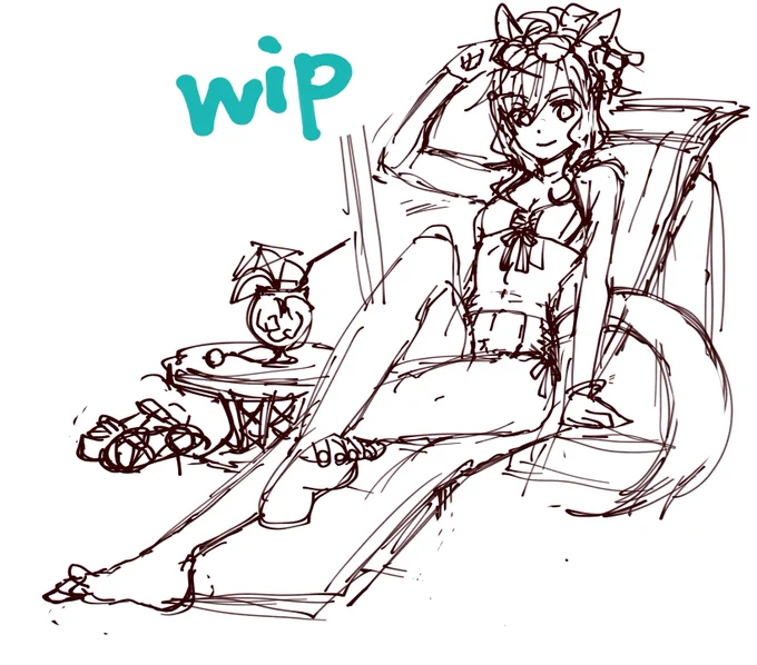暑いので水着を描きたくなる