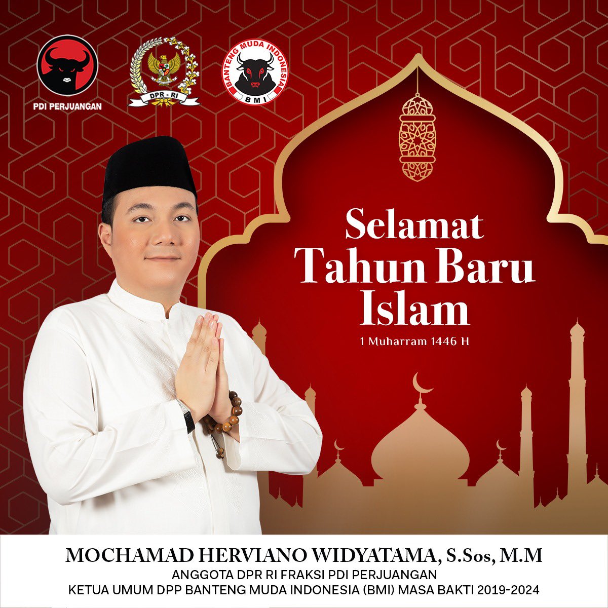 MHerviano's tweet photo. Selamat Tahun Baru Islam 1446 H! Semoga tahun ini membawa kedamaian dan kebahagiaan bagi kita semua.

#PDIPerjuangan
#BantengMudaIndonesia https://t.co/tRUUFk7Tir