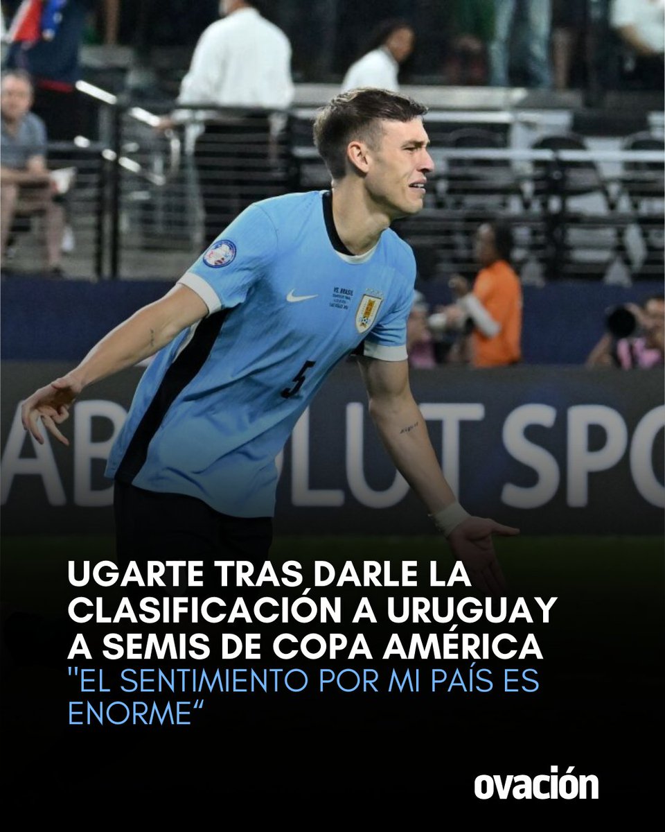 ovacionuy's tweet photo. 🗣️ Ugarte tras darle la clasificación a Uruguay a semis de Copa América: "El sentimiento por mi país es enorme"

▶️ https://t.co/46ISoRMamy https://t.co/InRmzB159a