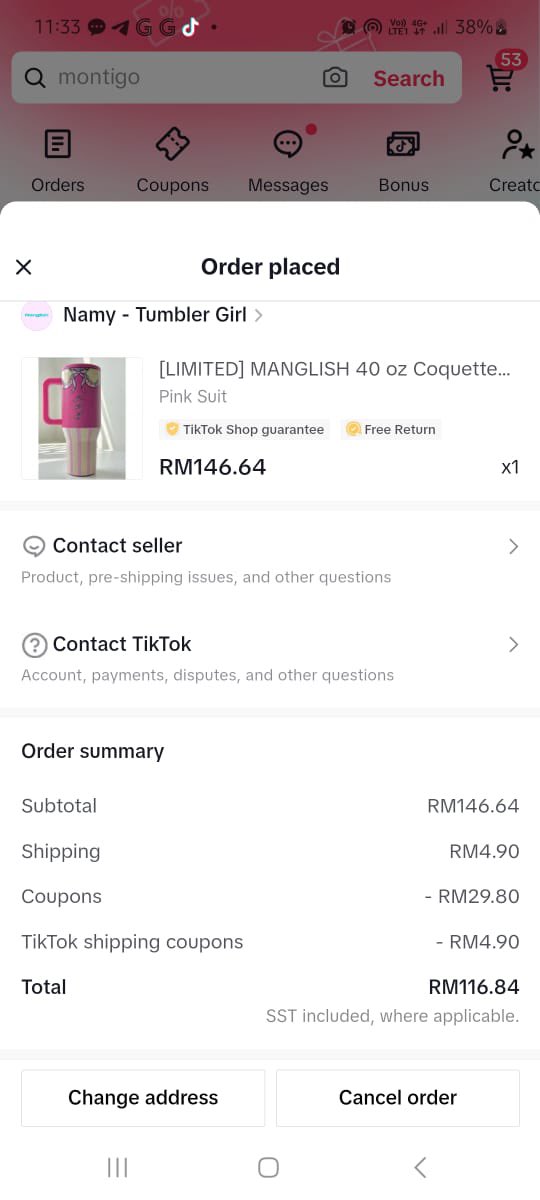 Omg girlss, kayla dapat rm 116 je untuk tumbler Manglishh?? Murah sebab sale 7.7 ke ni? ✨✨

tiktok.com/@bykimkaylaa?_…