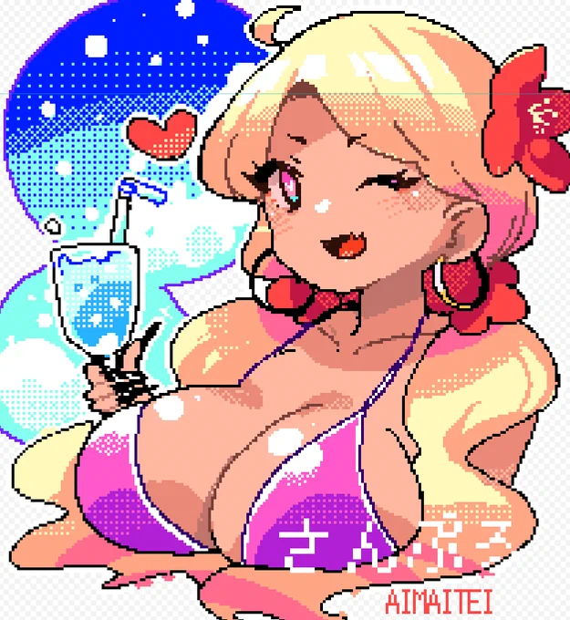 SUMMER GAL PIXELART  