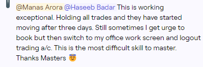 iManasArora's tweet photo. Like most of you here struggling with stocks, club member X had a problem of cutting gains early out of fear. Then, another club member suggested him concept of "ALTER EGO" which he was following and saw good results. 

A few days later X replied, "This is working exceptional. Holding all trades and they have started moving after three days. Still sometimes I get urge to book but then switch to my office work screen and logout trading a/c. This is the most difficult skill to master. Thanks Masters"

ALTER EGO - A brilliant concept which could solve your problems. Try it. Details in the picture below.  

#BroTip