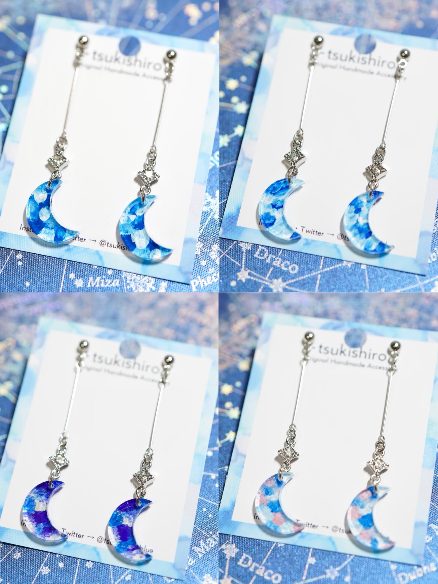 no.165 再販✩.*˚ハンドメイド　青のクラシカルアクセサリー✩.*˚ no.165 再販✩.*˚ハンドメイド青のクラシカルアクセサリー✩.*˚