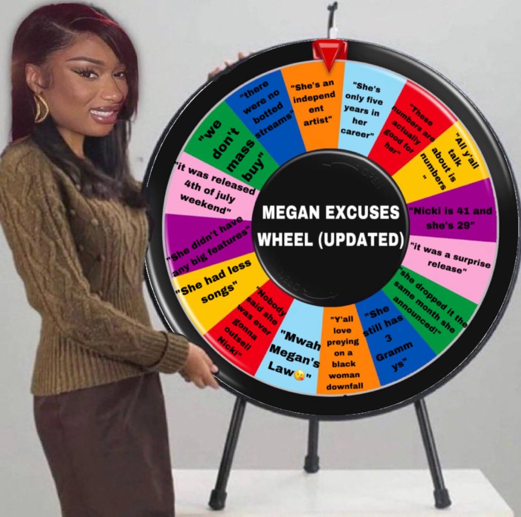 BadBitchSleeze's tweet photo. The Wheel of Excuses keeps on expending 😭🤣 https://t.co/rbhYvuP12M