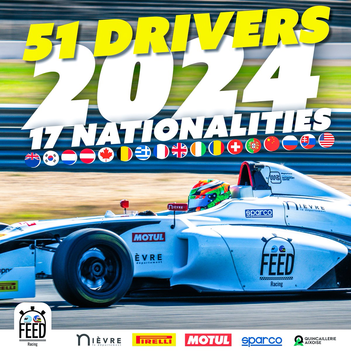 FEEDRacingFR's tweet photo. 🇬🇧Ready for our 5th F4 Academy season!
🇫🇷C'est reparti dès demain pour une 5e saison de notre Volant F4! Qui va succéder à Kremers, De Haan, Foster et Bernier?
🔍https://t.co/tfPkqWbivX
#feedracing #ffsaF4 #ffsaacademy #patricklemarie #jacquesvilleneuve #volant #talent #volantF4 https://t.co/ceeYJyI6GI