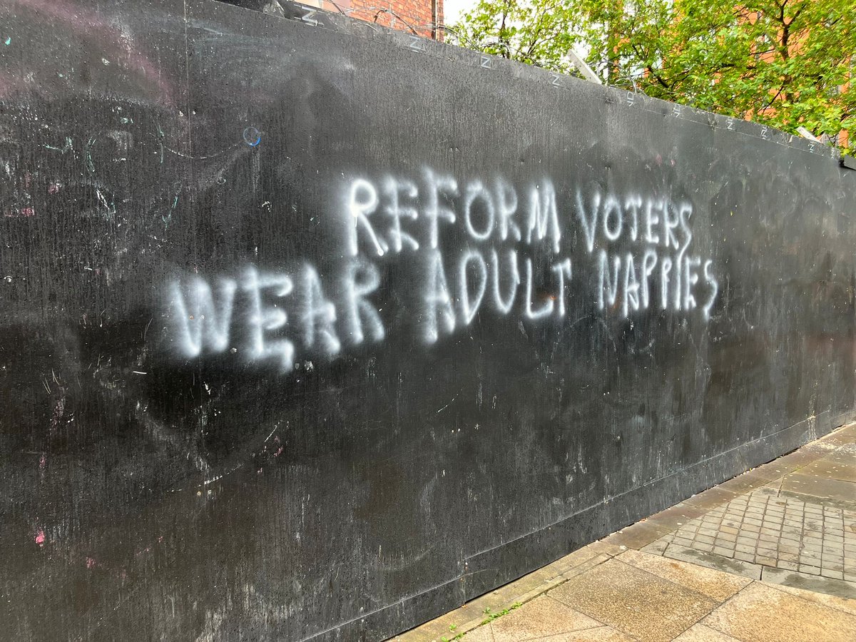 Spotted on a wall in Manchester just now ……

😂😂😂😂😂😂