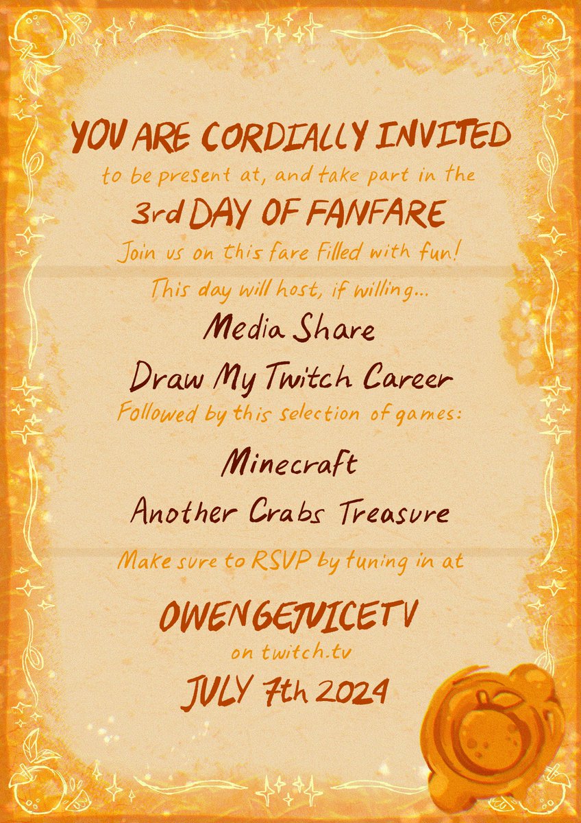 It's time for DAY 3 YIPEE!

A new game and more for today!

twitch.tv/owengejuicetv

#JuiceCafe