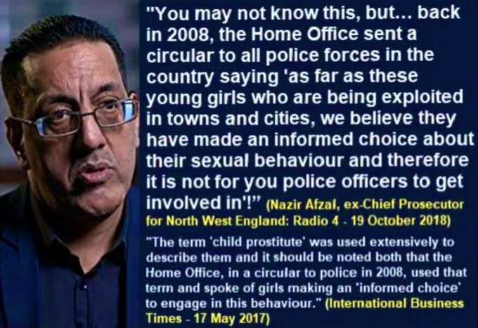 Now in the Lords <a href="/Jacqui_Smith1/">Jacqui Smith</a> has been appointed a Minister at the Dept Of Education. 

In 2008 she was Home Secretary when a Home Office sent round a memo saying on grooming gang victims:

“We believe they have made an informed choice about their sexual behaviour.”