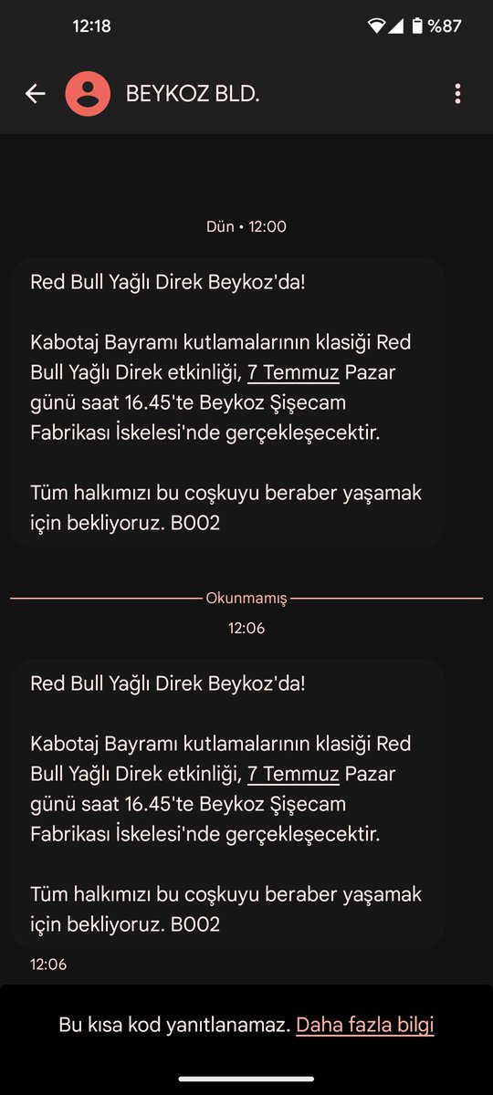 Sevgili <a href="/Beykoz_Bld/">Beykoz Belediyesi</a> sizden kız aldık diye beykozlu olmadık yani lütfen bana mesaj atmayı bırakırmısın sonra <a href="/eyupbelediyesi/">Eyüpsultan Belediyesi</a> kızar bak 😀