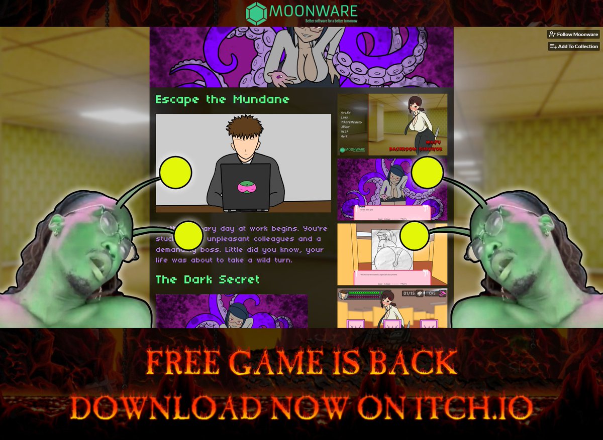DEVMOON_69's tweet photo. Waifu Backroom Survivor is now ready to download for Windows, Linux, and MacOS on https://t.co/xJs40wPl1S! Download now!
Link download: https://t.co/pUoVIHk846 https://t.co/baH2CI7F2B