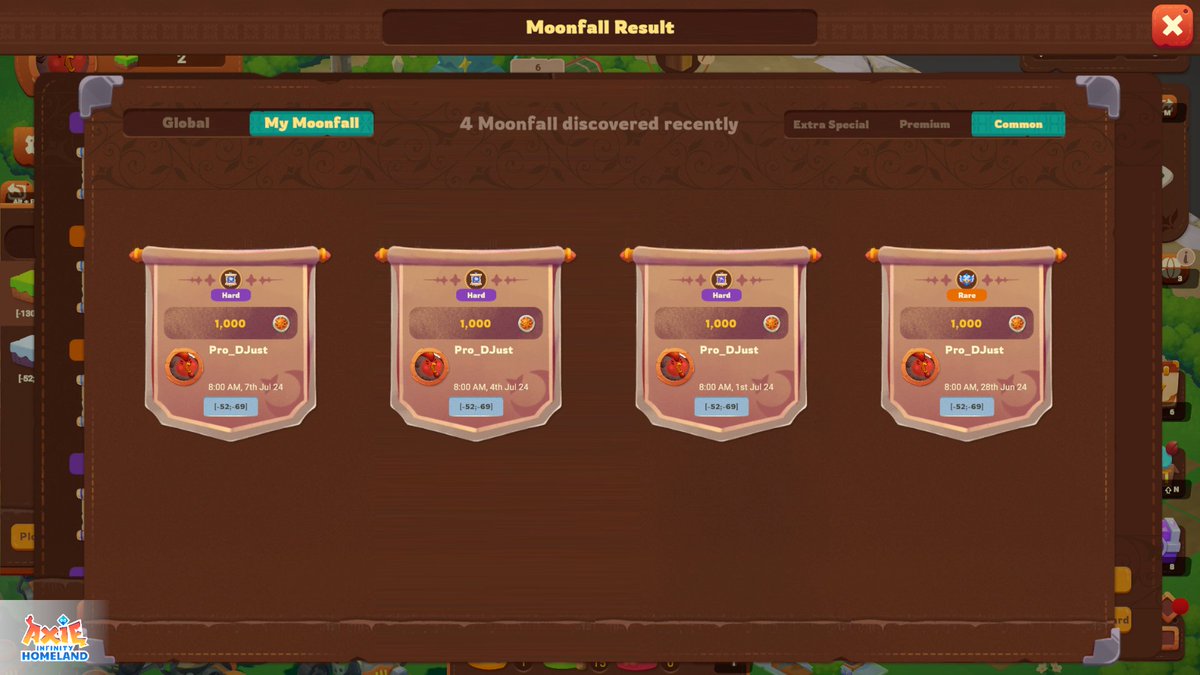 prodjust's tweet image. "4th time winning @AxieInfinity  Homeland Moonfall! 🎉🐾 
 #AxieHomeland #MoonFall