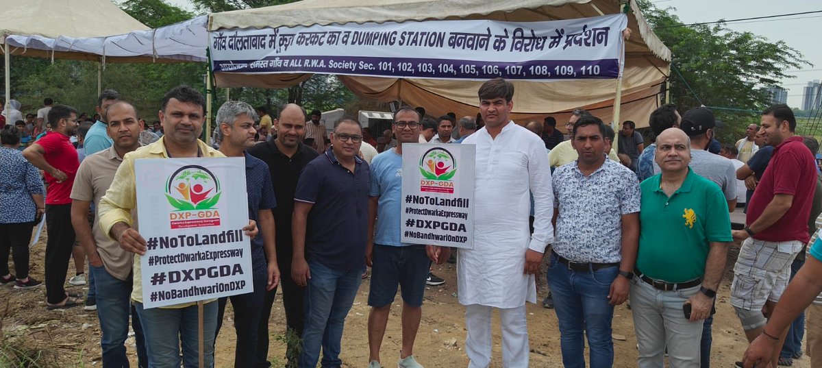 Residents of Dwarka Express are protesting against MCG decision to redirect fresh waste to a site in their area to ease the burden on Bandhwari. They are urging them to halt the implementation of ill-conceived decision &amp; to explore alternative locations for the waste processing