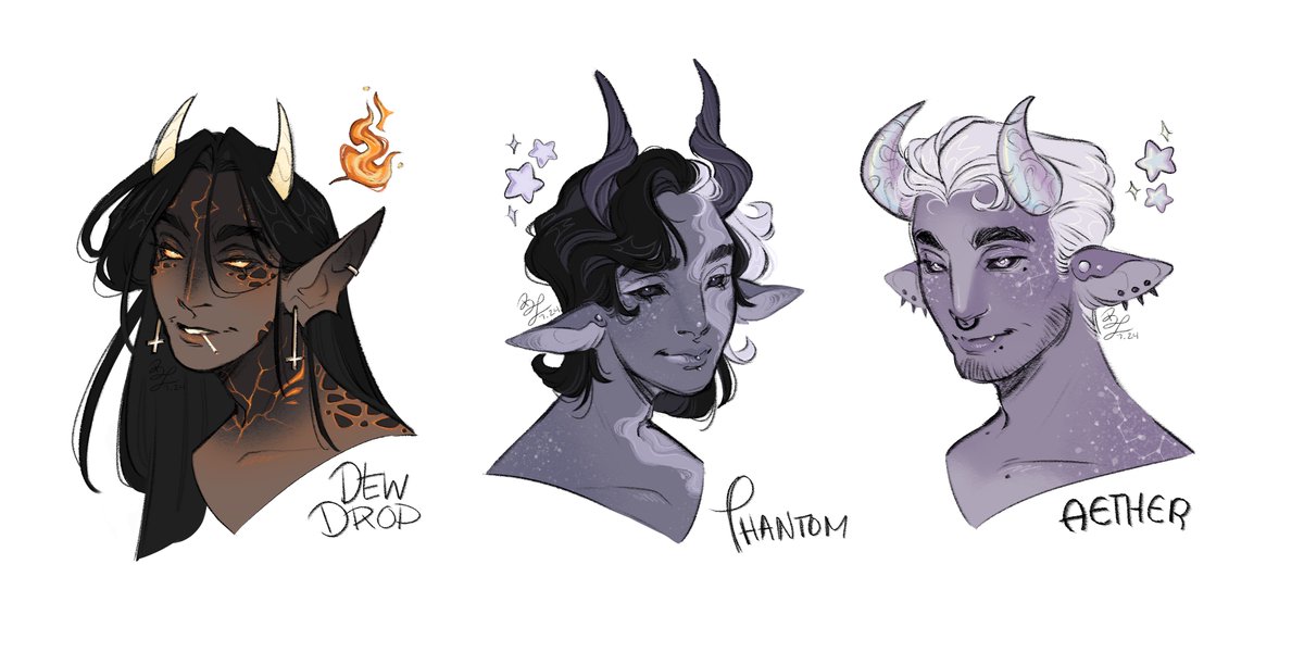 bonesydoodles's tweet image. The Ghouls portraits are all done!!! They're all sooooo,,, twirls hair,,,

Please tell me who's your favorite! And don't be afraid to ask questions about my ghoul head canons &amp;lt;333
#thebandghost #namelessghouls #ghostfanart