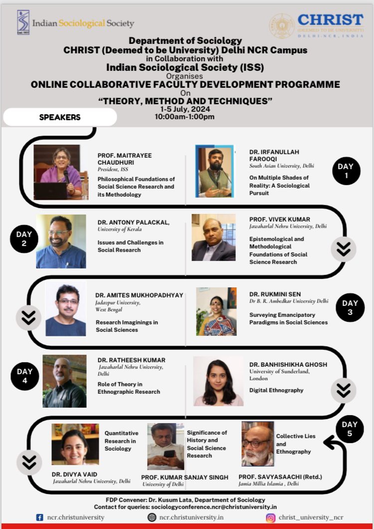 Christ University &amp; <a href="/societyinsoso/">Indian Sociological Society</a> organised FDP. I spoke on 'Emancipatory paradigms in Social Science research' using sociological works with emancipatory potential connecting them to my research on autobiography and the legal <a href="/SociologyDoing/">Doing Sociology</a> <a href="/isagdmag/">ISA Global Dialogue</a> <a href="/ECPR_Gender/">ECPR Standing Group on Gender and Politics</a> @ResearchLex