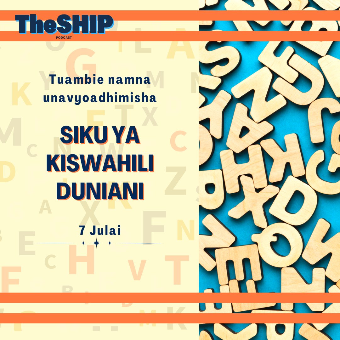 Leo ni Siku ya Kiswahili Duniani! Unaiadhimisha vipi siku hii? Na unawashirikishaje wenzio ambao hawaongei Kiswahili? Tuungane pamoja kusherehekea lugha yetu na kueneza uzuri wake duniani kote. 🌍🎉 #SikuYaKiswahiliDuniani #JivunieKiswahili #LughaYetu #Kiswahili #TheSHIP
