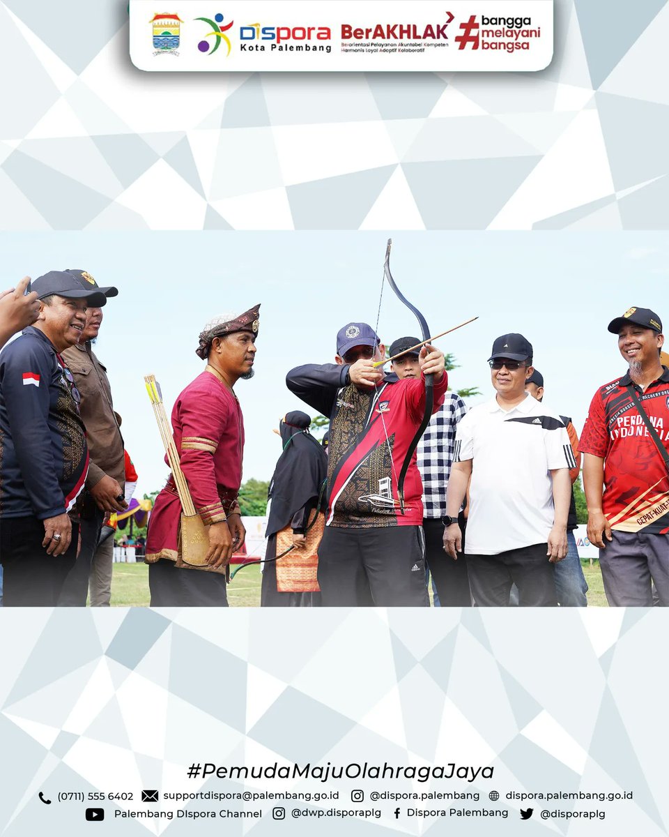 disporaplg's tweet photo. Pembukaan Event Palembang Darussalam Archery Competition 2024 PDAC#1

7 Juli 2024 | Lapangan Panahan Sriwalk Palembang 

#DisporaKotaPalembang
#PemudaMajuOlahragaJaya https://t.co/BAyKP3XnLA
