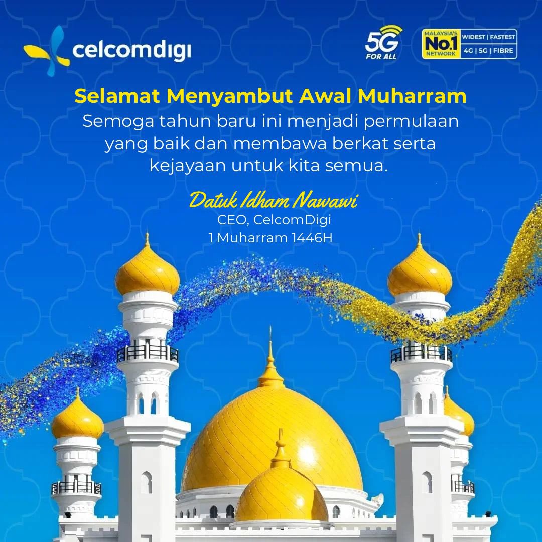 Selamat menyambut Ma'al Hijrah kepada semua Muslimin dan Muslimah. Semoga segala usaha kita di tahun ini dan tahun-tahun akan datang sentiasa mendapat berkat dariNya.